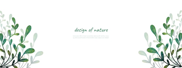 leaves nature background design vector for ecology nature background