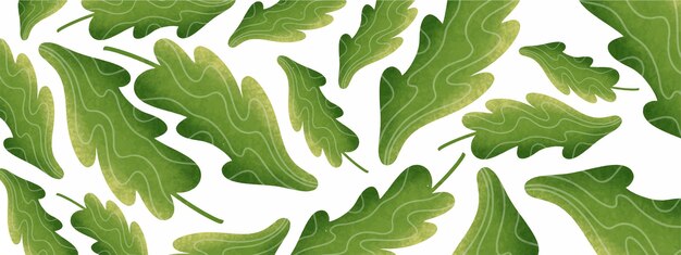 Vector leaves nature background design vector for green environment background