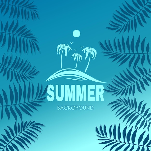 Leaves of palm tree background Summer background