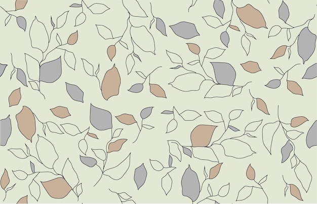 Leaves pattern on green background