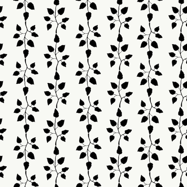 Leaves seamless floral pattern hand drawn elements for design textile wallpaper and craft