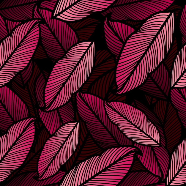 Leaves seamless pattern design background