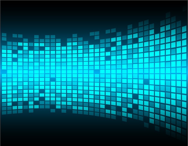 led blue pixel background