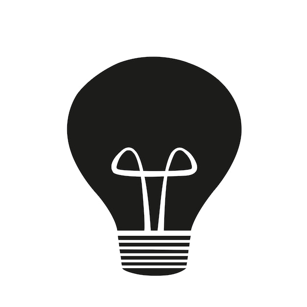 A led light bulb on a white background with copy space