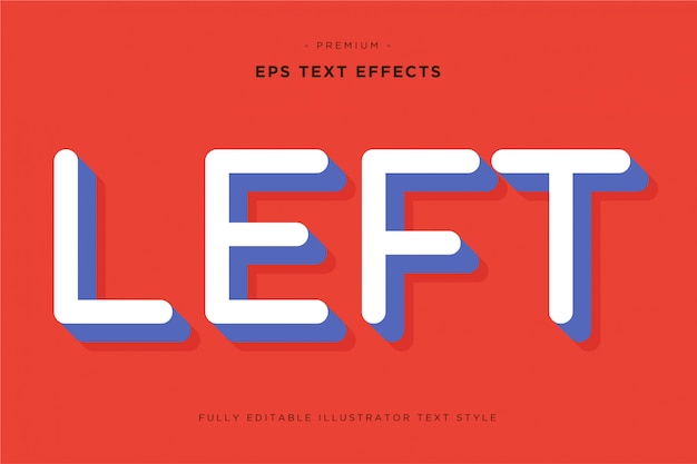 Left 3d text effect