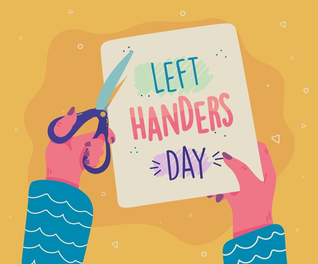 Vector left handers day