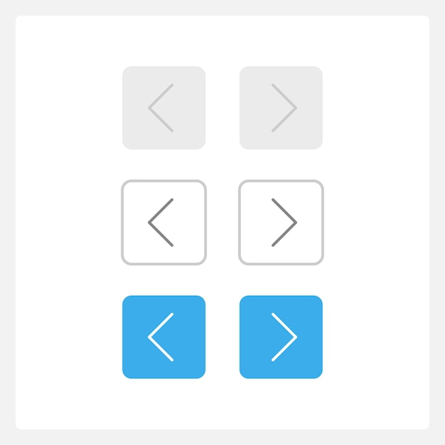 Left and right arrows UI elements kit