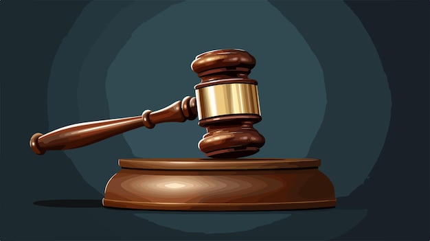 Vector legal justice hammer icon vector illustration