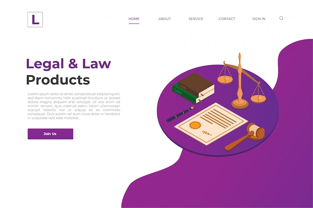 Legal and Law Website Landing Page 