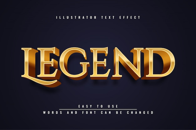 Legend -  editable text effect