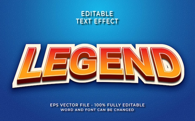 Legend Editable Text Effect