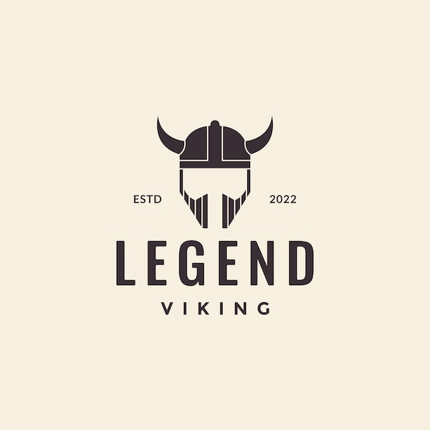 Legend viking helmet horn vintage logo