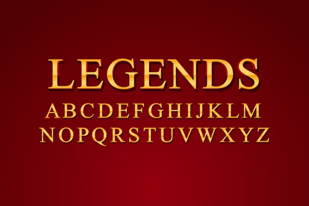 Legends - Luxury Elegant Gold Alphabet Font Templates