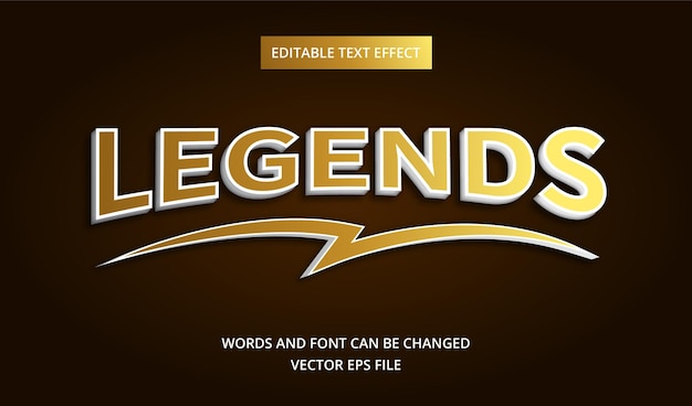 Legends text effect