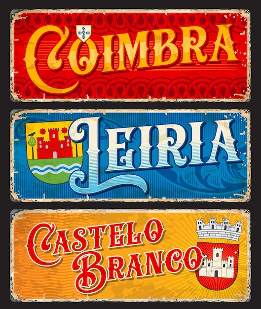 Leiria Castelo Branco Coimbra Portuguese plates