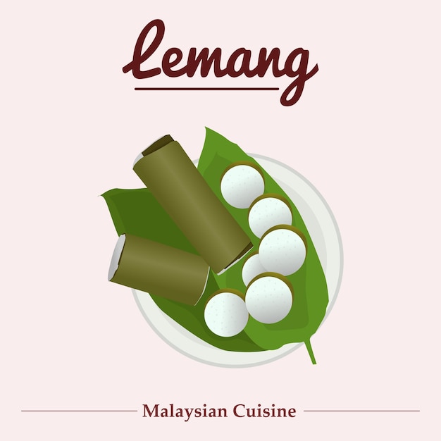 Lemang Malaysia Cuisine On A Plate