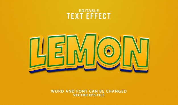 Lemon 3d editable text effect