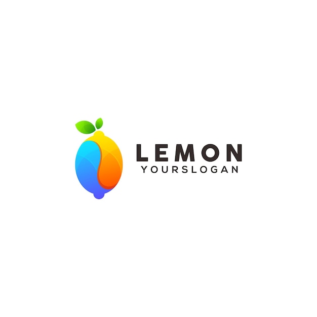 Lemon colorful logo design template