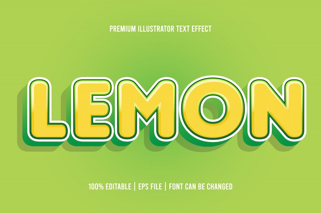 Lemon  editable  text effect