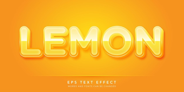 lemon editable text effect