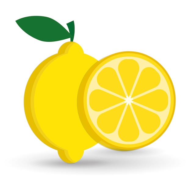 lemon fruit healthy organic food icon