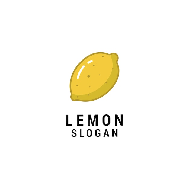 Lemon fruit logo icon design template Elegant luxury premium vector