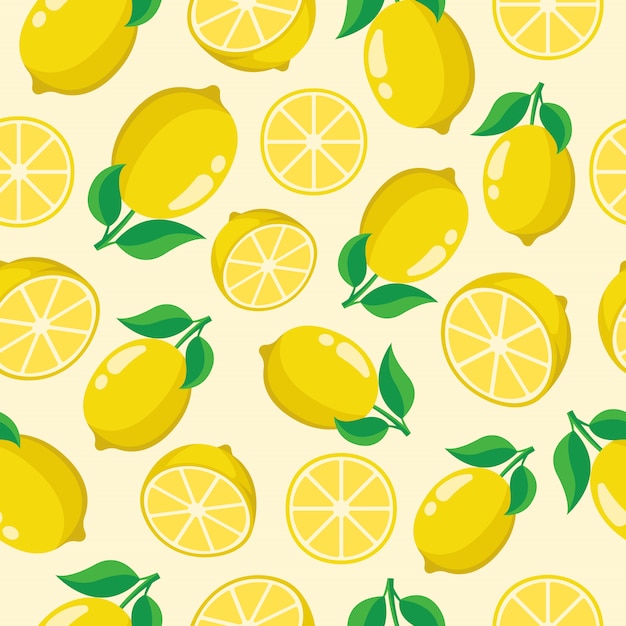 Lemon Fruit Seamless Pattern