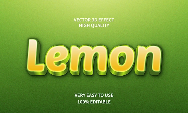 Lemon Green 3d text effect Effect