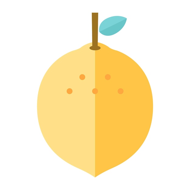 Lemon icon in flat color style