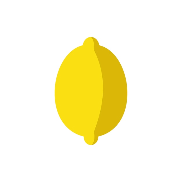 Lemon icon in flat style on a white background