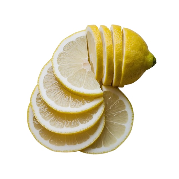 Vector a lemon is cut up with lemons on it