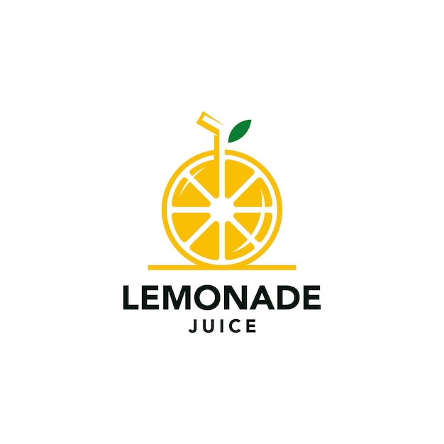 Lemon Juice Logo Design illustration Premium Vector