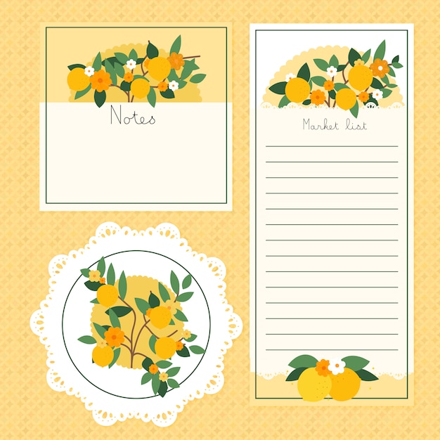 Lemon Kitchen Stationery blank notes