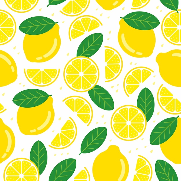 Lemon pattern Fresh bright summer