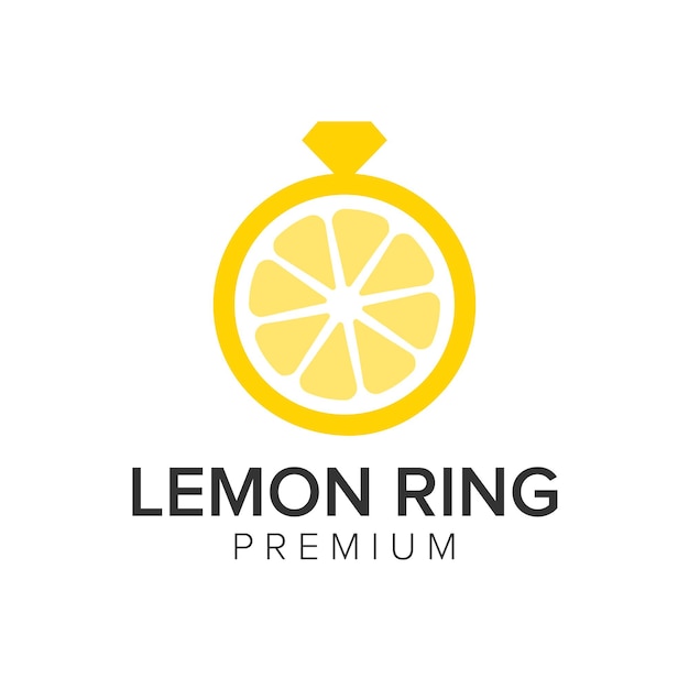 Lemon ring logo icon vector template