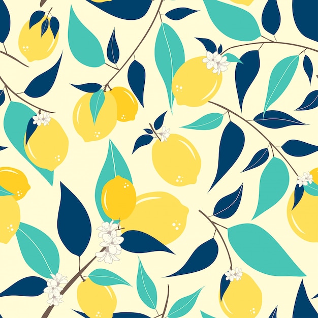 Lemon seamless pattern