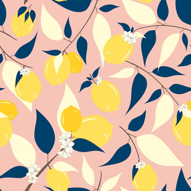 Lemon seamless pattern