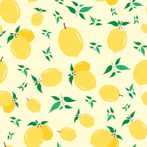 Lemon seamless pattern