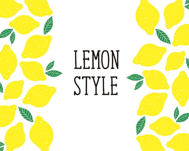 Lemon style illustration for kitchen