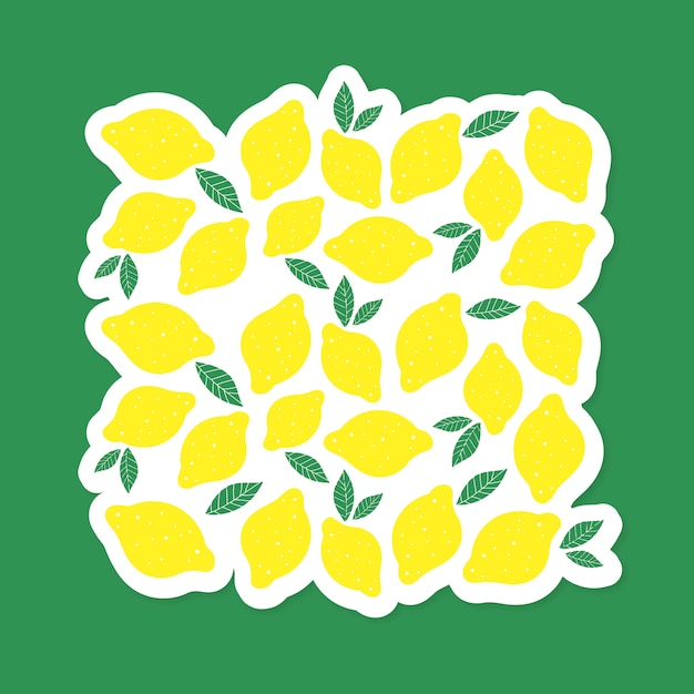 Lemon style vector illustration minimalism yellow kitchen