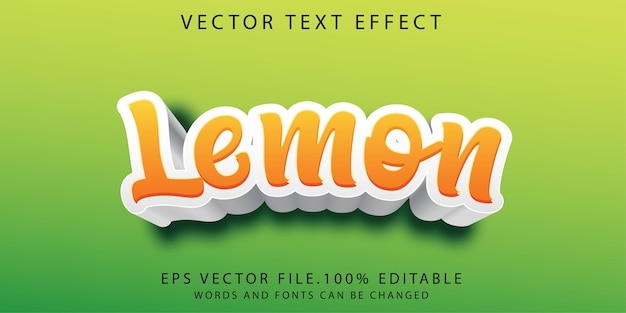 lemon text effect template