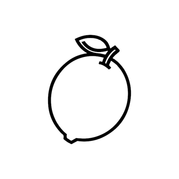 lemon vector line art