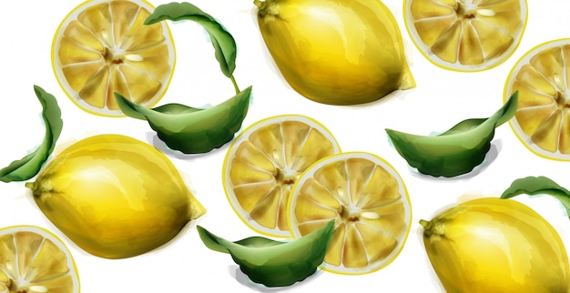 Lemon watercolor texture