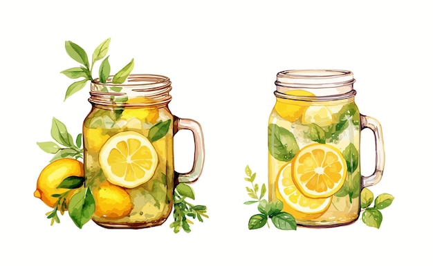 Lemonade clipart isolated vector illustration