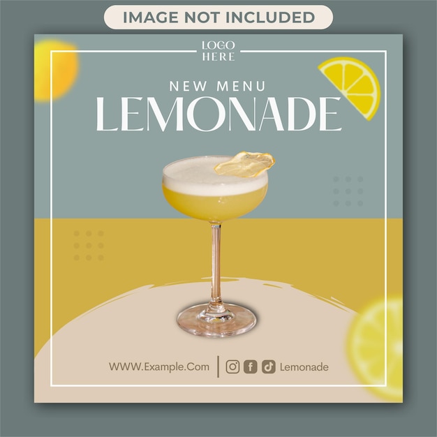 Lemonade Drink Social Media Post or Flyer