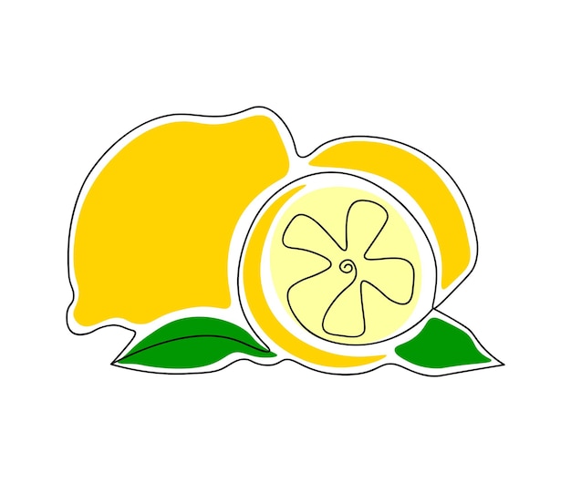 Lemons drawn in one line