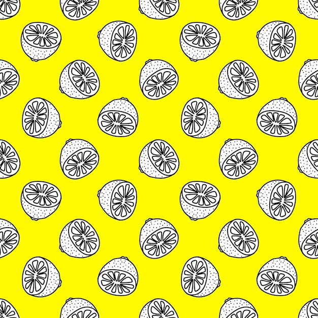 Lemons seamless pattern Background with lemons Vector illustration