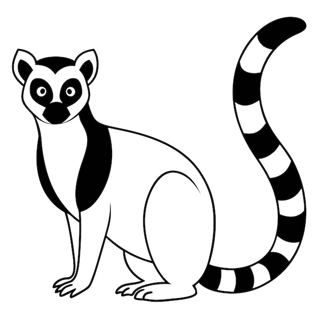 Lemur line art