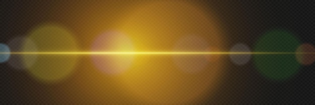 Lens flare and flare Glowing light effect On a transparent background