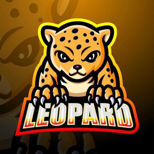 Leopard esport mascot illustration